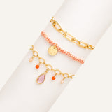 Set Pulseras Regulables Moda Dorado