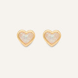 Set Collar + Arete Moda Corazón Dorado
