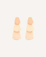 Aretes Largos Trendy Capas Dorado
