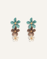 Aretes Largos Trendy Flores Primaveral
