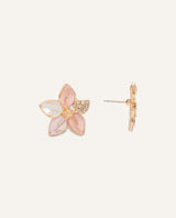 Aretes Trendy Flor Dorado