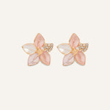 Aretes Trendy Flor Dorado