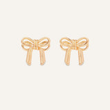 Aretes Trendy Lazo Dorado