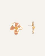 Aretes Trendy Flor Dorado