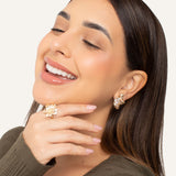 Anillo Trendy Flor Dorado
