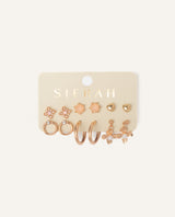 Set Aretes Moda Mix Dorado