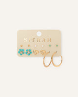 Set Aretes Trendy Mix Dorado