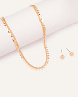 Set Collar + Arete Moda Classic Dorado
