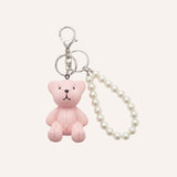 Llavero Bear Perlas Rosa