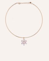 Collar Choker Trendy Flor Dorado