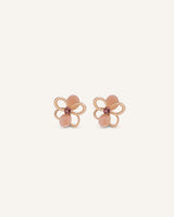Aretes Trendy Flor Rosa