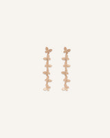 Aretes Largos Trendy Mariposas Dorado