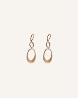 Aretes Largos Trendy Eslabones Ovalados Dorado
