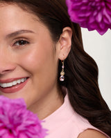 Aretes Largos Trendy Dulce Rosa