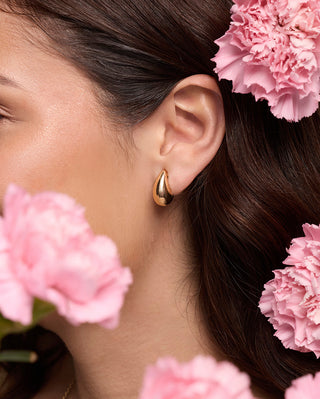 Aretes Trendy Gota Chunky Dorado