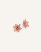 Aretes Trendy Flor Rosa