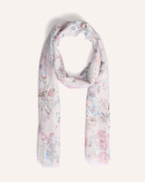 Pashmina Primavera Flores Blanco