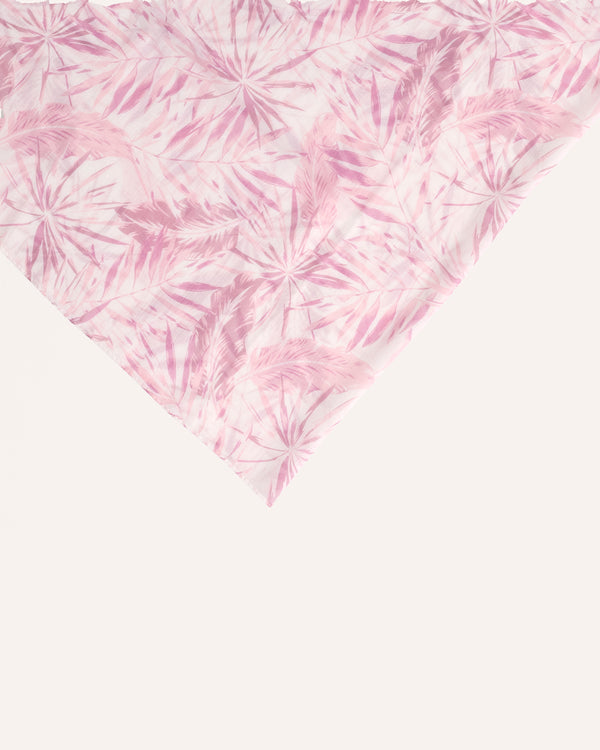 Pashmina Primavera Hojas Rosa