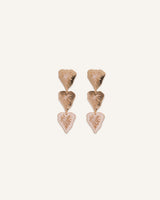 Aretes Largos Trendy Hojas Dorado