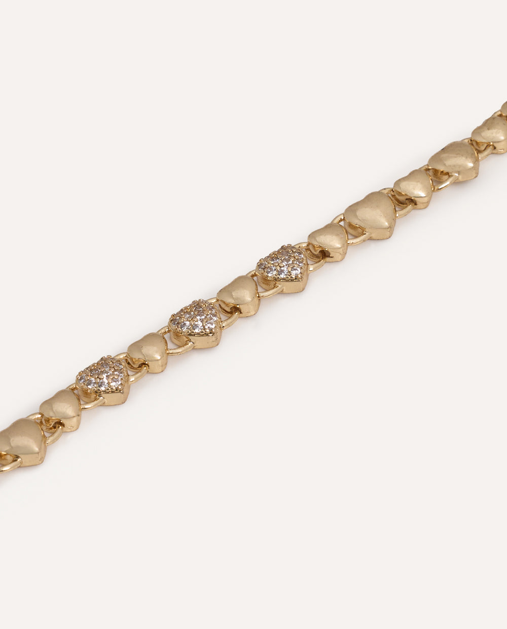 Pulsera Premium Zircón Heart Dorado – vista 2