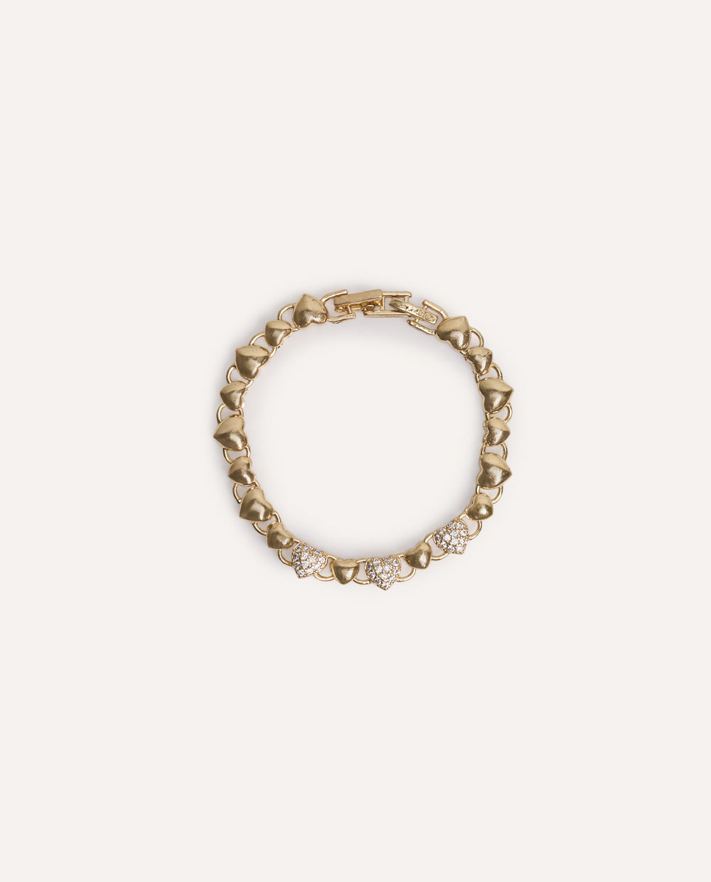 Pulsera Premium Zircón Heart Dorado