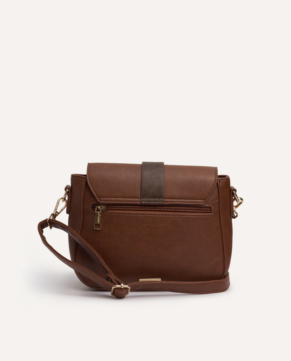 Cartera Morral Flap Sienna Marrón – foto 3