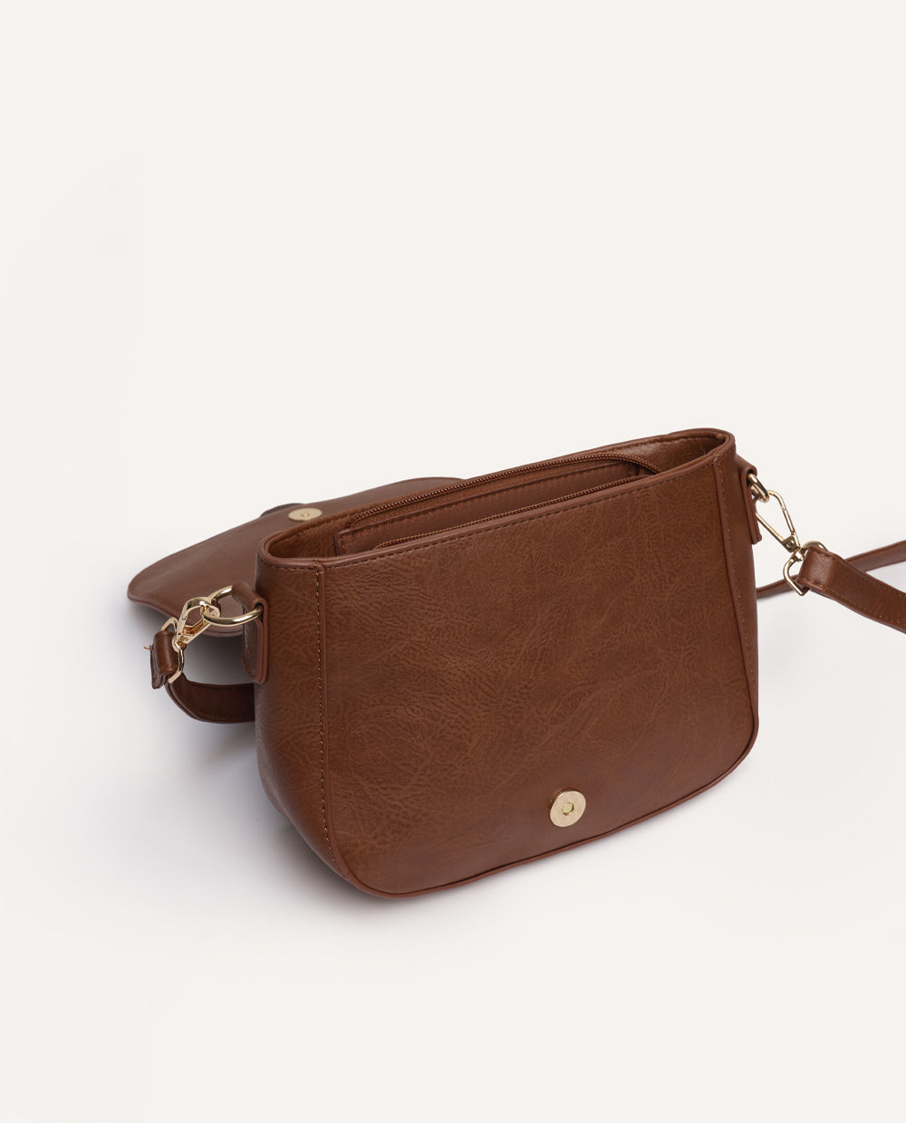 Cartera Morral Flap Sienna Marrón – foto 4