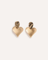Aretes Largos Trendy Heart Dorado