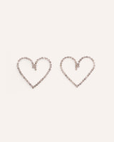 Aretes Grandes Trendy Corazón Dorado