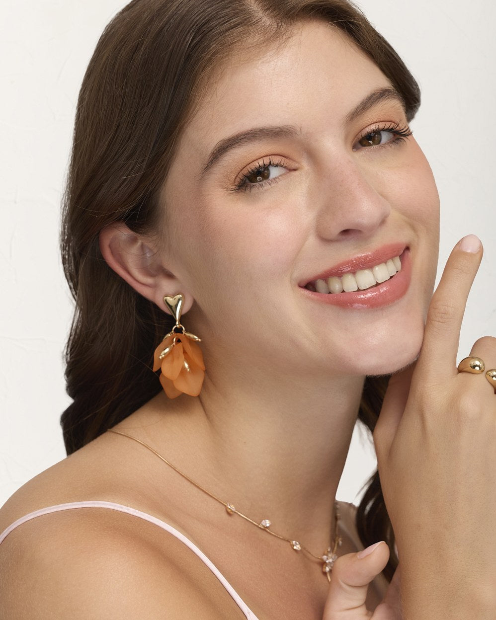 Aretes Grandes Trendy Callypso Naranja – vista 2