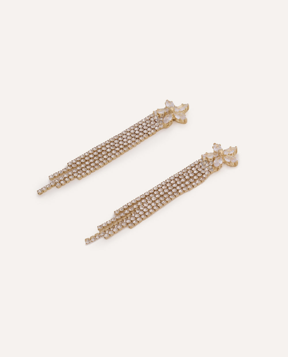 Aretes Largos Trendy Shimmer Dorado – foto 2