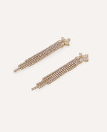 Aretes Largos Trendy Shimmer Dorado – miniatura 2