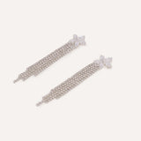 Aretes Largos Trendy Cetell Plateado – miniatura