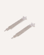 Aretes Largos Trendy Cetell Plateado – miniatura 3