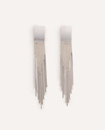 Aretes Largos Trendy Estela Plateado – miniatura 2