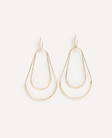 Aretes Largos Trendy Fulgor Dorado