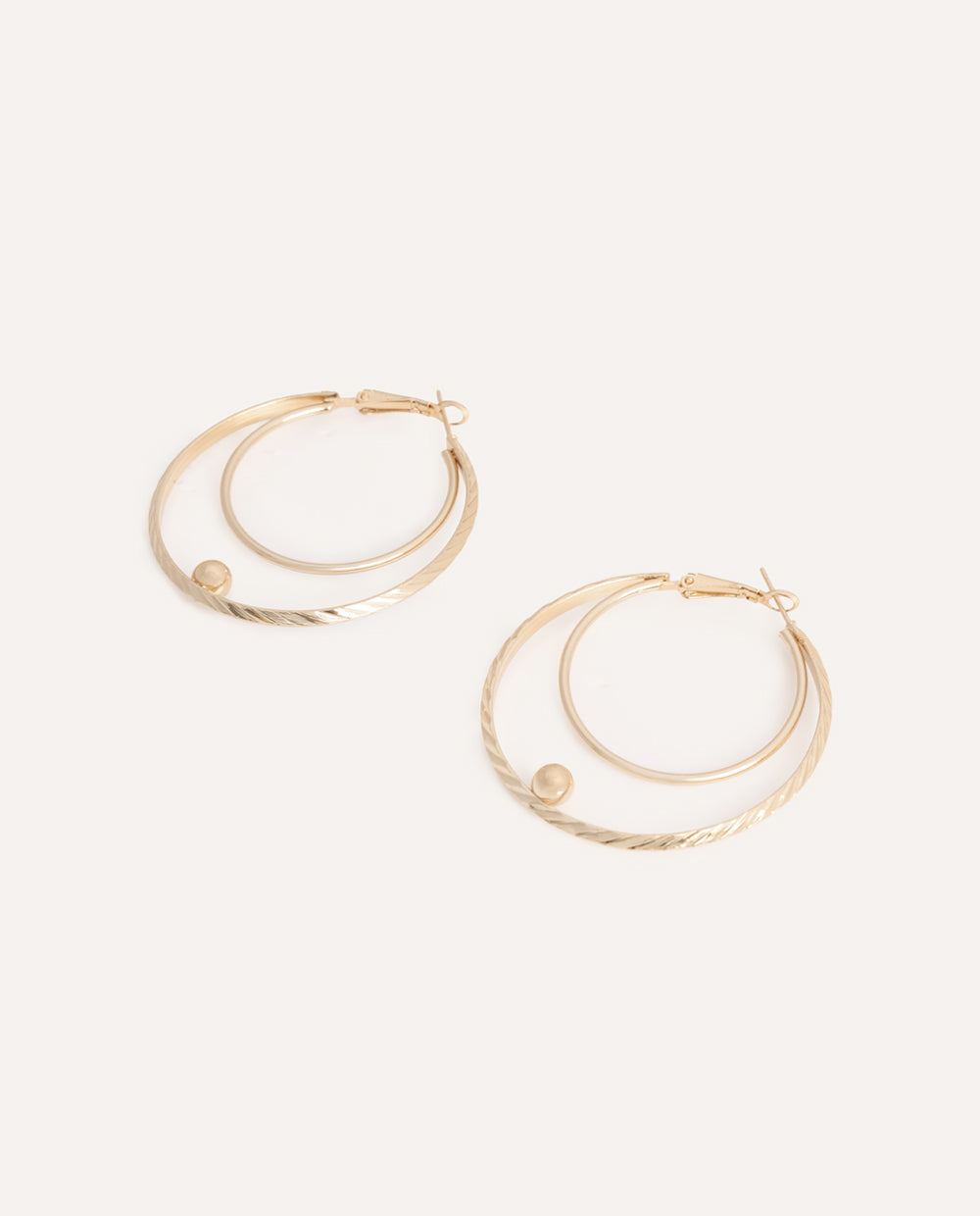 Aretes Grandes Trendy Circle Dorado – vista 2