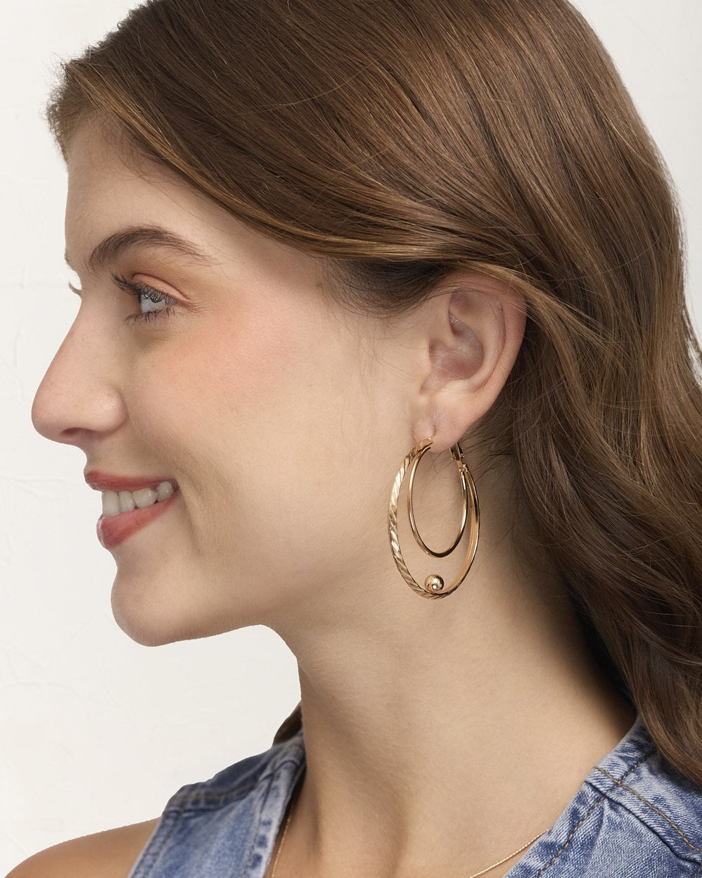 Aretes Grandes Trendy Circle Dorado