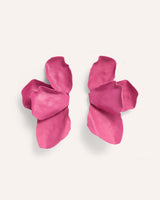Aretes Grandes Trendy Maxiflor Fucsia