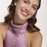 Set Collar + Arete Trendy Lumina Dorado – miniatura