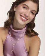 Set Collar + Arete Trendy Lumina Dorado – miniatura 2