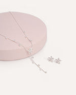 Set Collar + Arete Trendy Lumina Plateado – miniatura 2