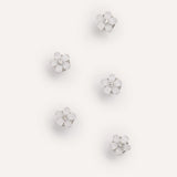 Mini Clips Diseño de Flor Blanco – miniatura