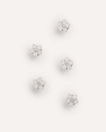 Mini Clips Diseño de Flor Blanco – miniatura 1