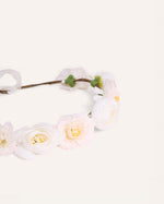 Vincha Corona de Flores Blancas – miniatura 3