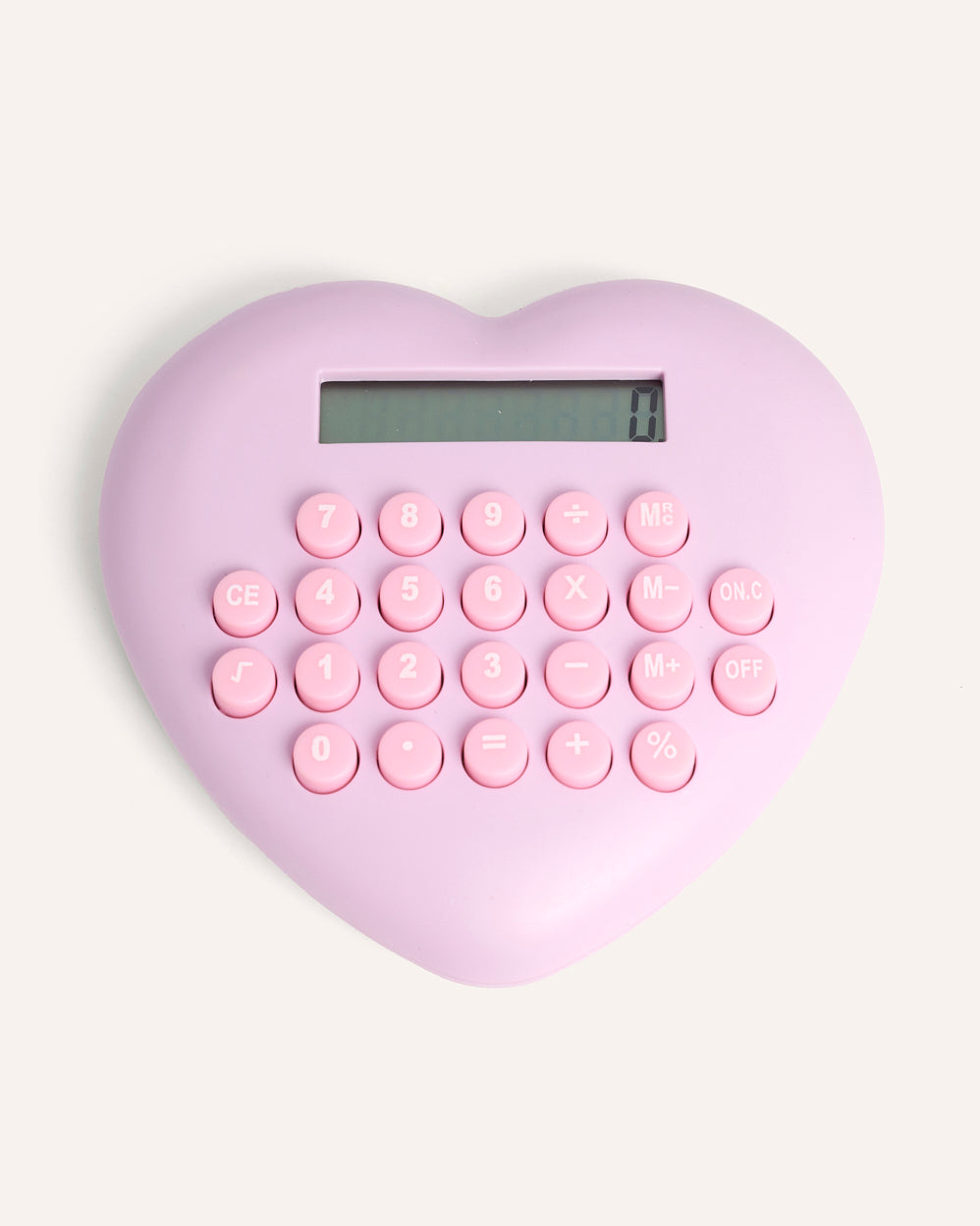 Calculadora en Forma de Corazón Lila
