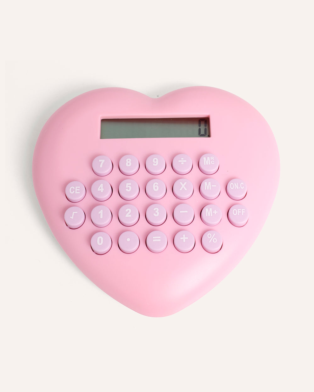 Calculadora en Forma de Corazón Rosa