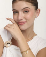 Pulsera de Acero Inoxidable Amuletos de Fe Dorado – miniatura 2