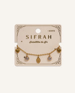 Pulsera de Acero Inoxidable Amuletos de Fe Dorado – miniatura 1