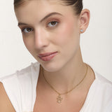 Set Collar + Arete de Acero Inoxidable Angel Dorado – miniatura
